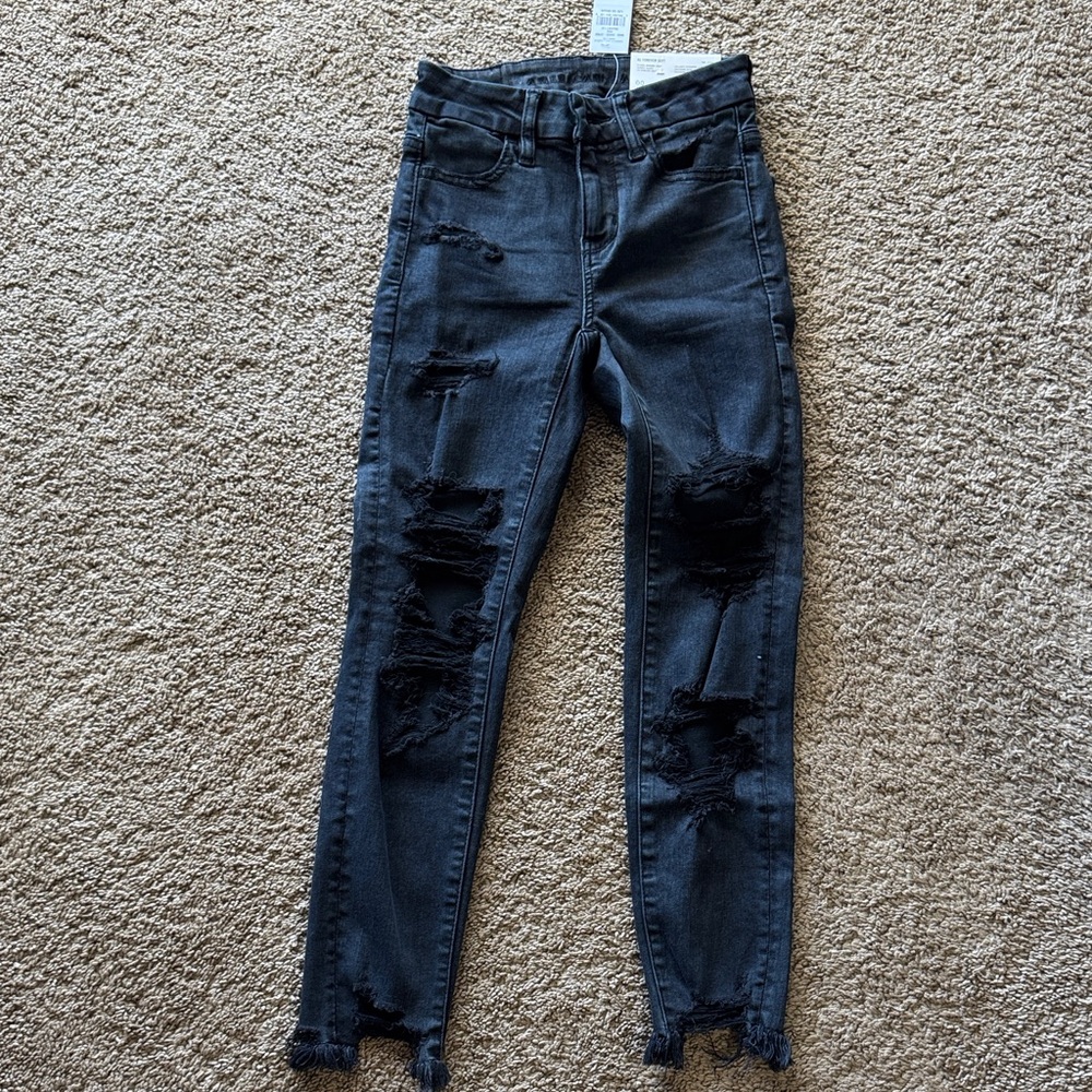American eagle Distressed Black Skinny Jeans